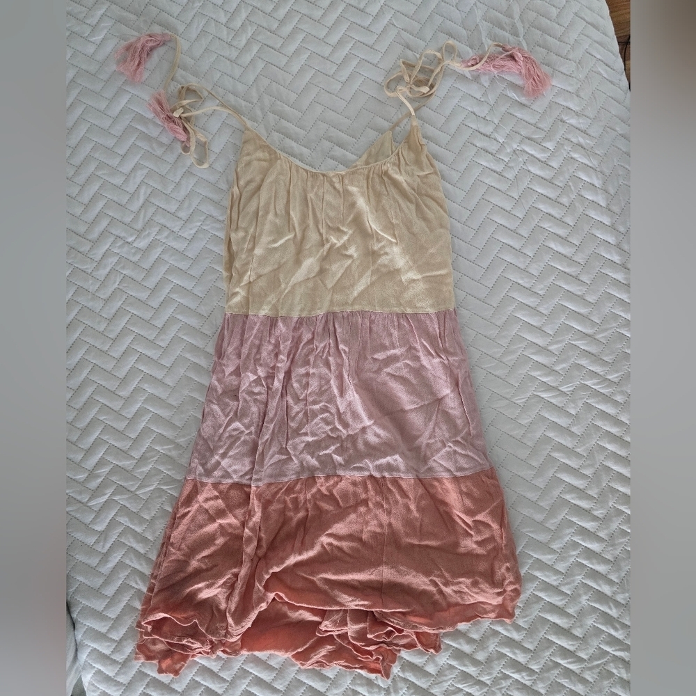 Pink Lily Blush and Cream Mini Dress